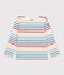 Marinera infantil de algod&oacute;n blanco/multicolor