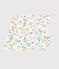 Pijama de flores primaverales de niña de tejido tubular blanco MARSHMALLOW/blanco MULTICO