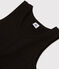 Camiseta de tirantes emblemática de algodón de mujer negro NOIR