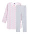 Camisón de terciopelo con «leggings» para niña pequeña blanco MARSHMALLOW/blanco MULTICO