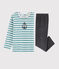 Pijama de terciopelo con ancla para niño blanco MARSHMALLOW/ BRUME/ MULTICO