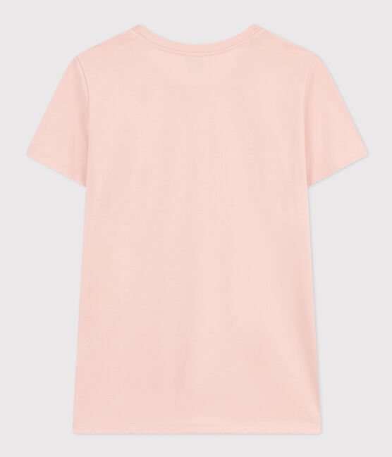 Camiseta LA RECTA de algodón con cuello redondo para mujer rosa SALINE