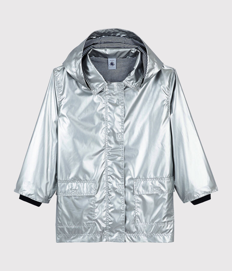 Impermeable plateado para ni&ntilde;a/ni&ntilde;o gris ARGENT