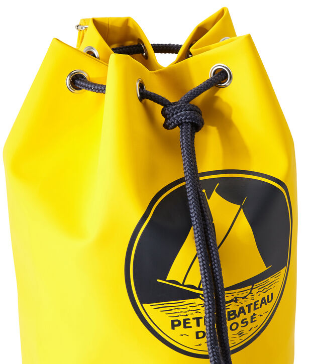 Bolso saco impermeable para mujer amarillo