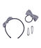 Lote de accesorios infantiles para el cabello femenino azul SMOKING/beige COQUILLE