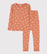 Pijama de algodón ajustado para niña