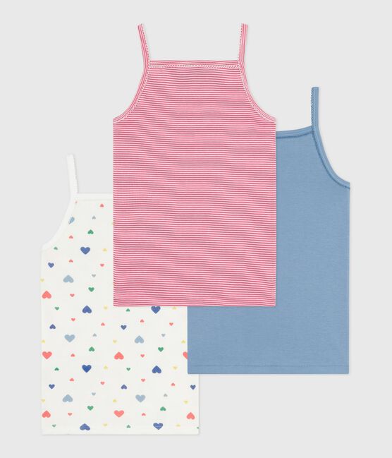 Juego de camisetas de tirantes infantiles de algodón con estampado de corazones variante 1