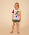 Pijama infantil corto y liso de algodón blanco MARSHMALLOW/blanco MULTICO