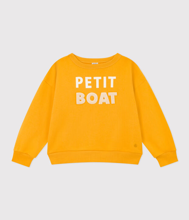 Sudadera estampada de mulet&oacute;n de ni&ntilde;a/ni&ntilde;o amarillo