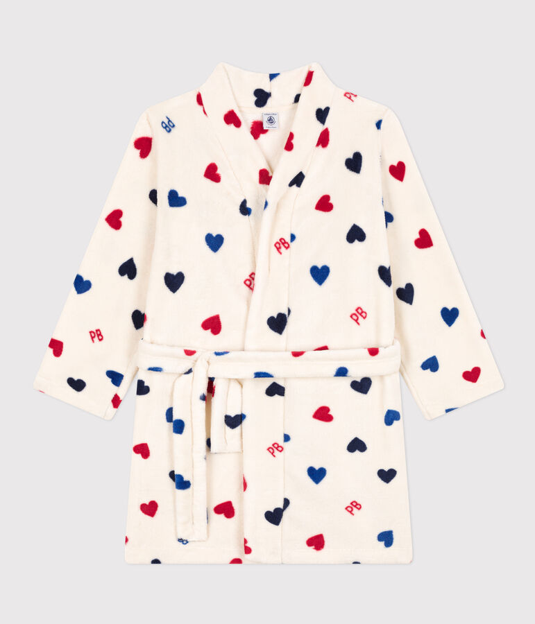 Bata de tejido polar para ni&ntilde;o/ni&ntilde;a crudo/multicolor