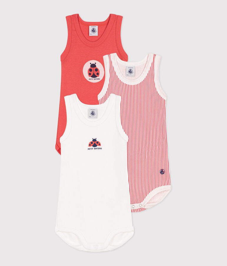 Juego de 3 bodis de algod&oacute;n sin mangas para beb&eacute; Variante 2 OVS