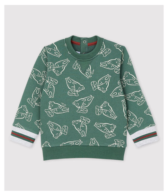 Sudadera de felpa cepillada de bebé niño verde VALLEE/ VALLEE CLAIR