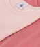 Juego de 2 camisetas infantiles lisas de algodón calado variante 1