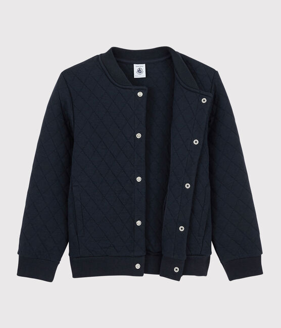 Cárdigan de tejido túbico acolchado de niño azul SMOKING