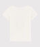 Camiseta de manga corta de algodón de niña blanco MARSHMALLOW