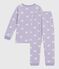 Pijama infantil de terciopelo con estampado de corazones blanco SQUAW/ MARSHMALLOW