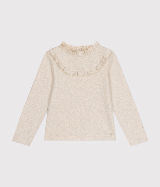 Camiseta de manga larga de punto para niña beige MONTELIMAR CHINE