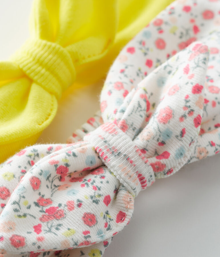 Lote de 2 diademas para el pelo lisa y estampada de beb&eacute; ni&ntilde;a multicolor