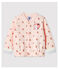 Abrigo teddy estampado de bebé niña rosa FLEUR/blanco MULTICO