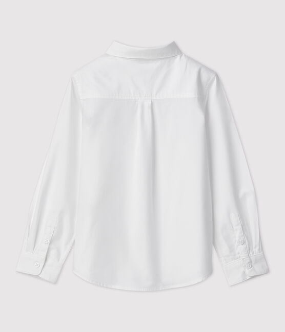 Camisa de algodón Oxford de niño blanco ECUME