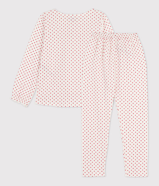 Pijama con estampado de estrellas de algodón de niña blanco MARSHMALLOW/ STOP