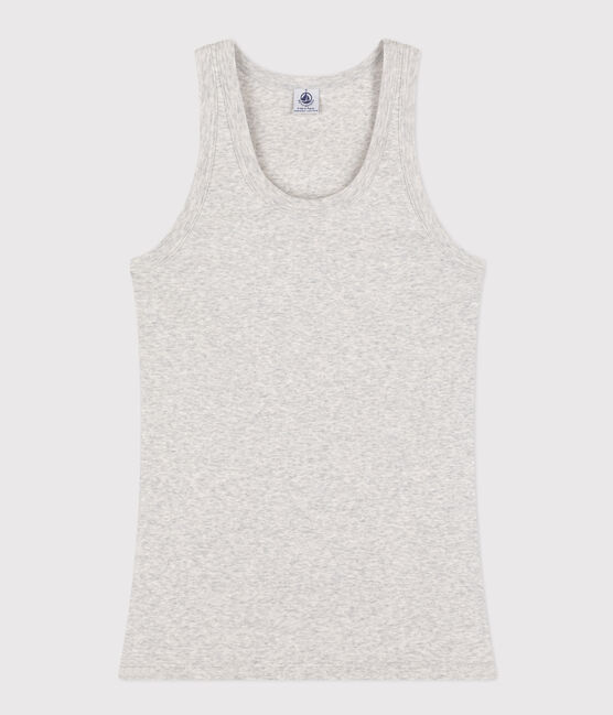 Camiseta de tirantes L'ICONIQUE de algodón orgánico de mujer gris BELUGA CHINE