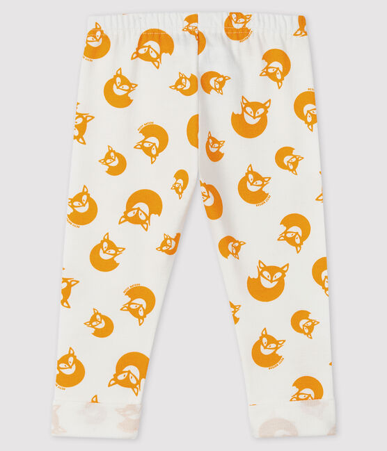 Pantalón de muletón para bebé niño blanco MARSHMALLOW/amarillo BOUDOR
