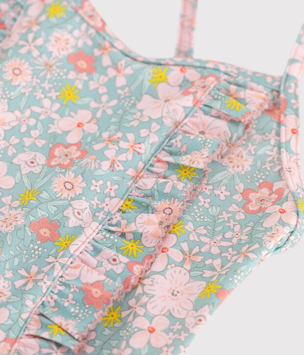 Ba&ntilde;ador infantil con flores azul/multicolor