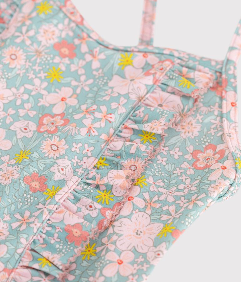 Ba&ntilde;ador infantil con flores azul/multicolor