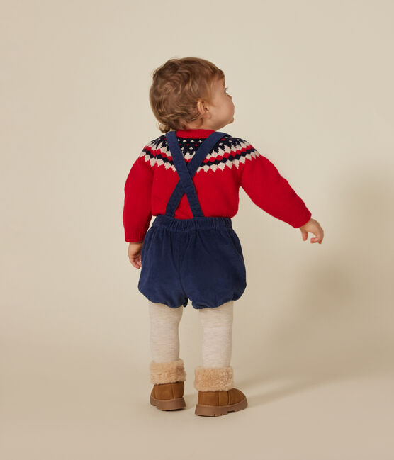 Short de terciopelo con tirantes para bebé CREPUSCULE