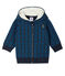 Sudadera con capucha de muletón estampada y forro de sherpa para bebé niño azul SMOKING/blanco MULTICO