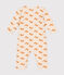 Pijama sin pies de tejido de rizo cepillado con estampado de ardilla para bebé blanco AVALANCHE/ MULTICO