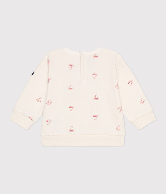 Sudadera de algodón con estampado de barco vintage para bebé rojo MILK/ POMPEI
