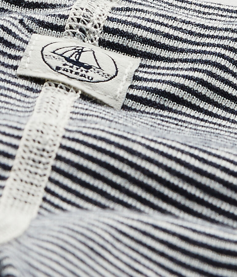 Legging milrayas beb&eacute; mixto azul/blanco