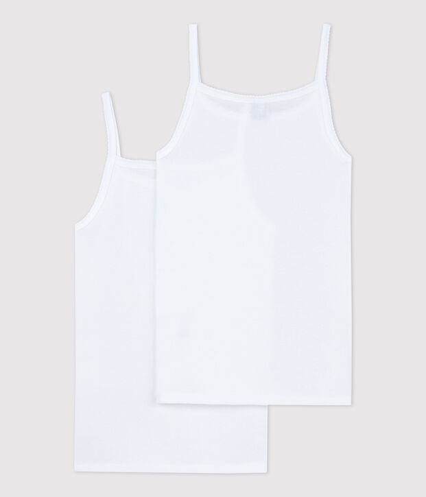 Lote de 2 camisetas de tirantes blancas de chica multicolor