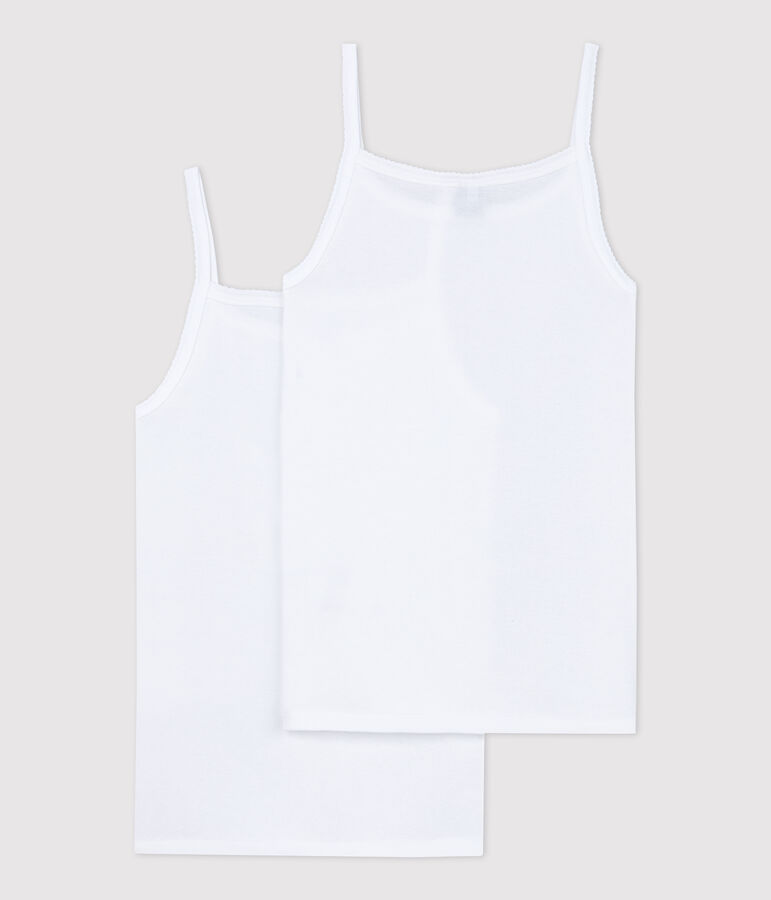 Lote de 2 camisetas de tirantes blancas de chica variante 1