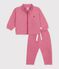 Conjunto de sudadera y pantal&oacute;n de algod&oacute;n liso para beb&eacute; rosa