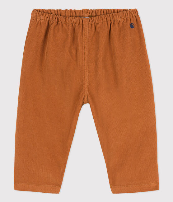 Pantalón de terciopelo fino para bebé marron ECUREUIL