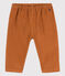 Pantalón de terciopelo fino para bebé marron ECUREUIL
