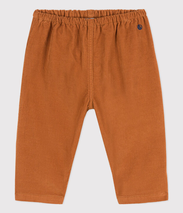 Pantal&oacute;n de terciopelo fino para beb&eacute; marron