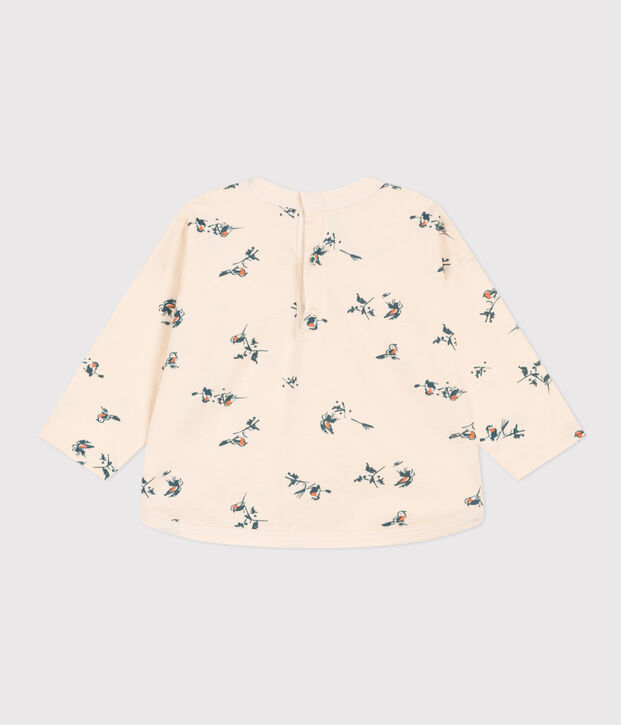 Camiseta de manga larga de jersey estampado para beb&eacute; crudo/multicolor