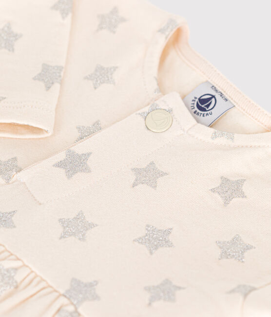 Vestido de túbico con estampado de estrellas para bebé beige AVALANCHE/ ARGENT