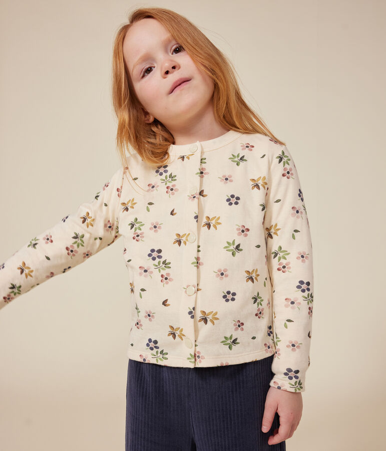 C&aacute;rdigan de t&uacute;bico para ni&ntilde;a blanco AVALANCHE/ MULTICO