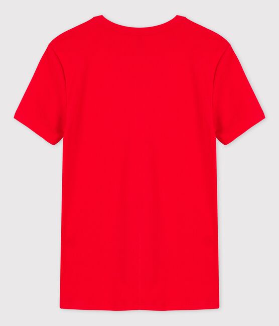 Camiseta L'ICONIQUE con cuello redondo de algodón de mujer rojo PEPS
