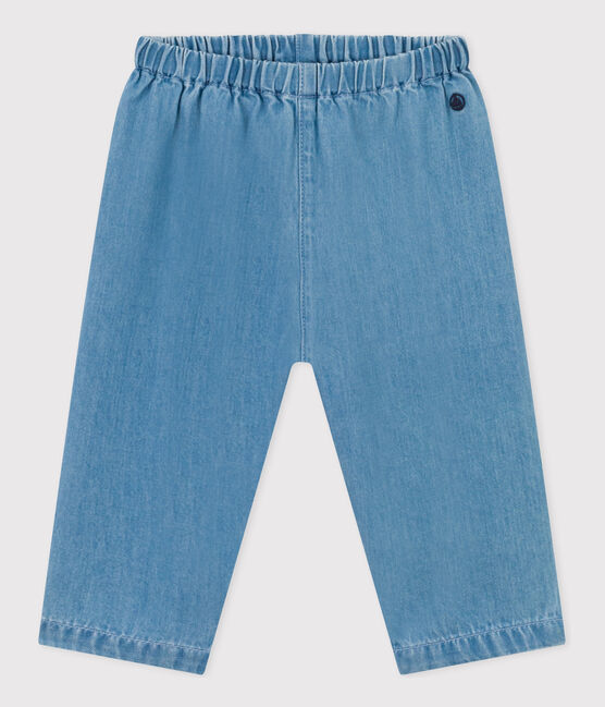 Pantalón de tejido vaquero ligero ecológico de bebé azul DENIM CLAIR