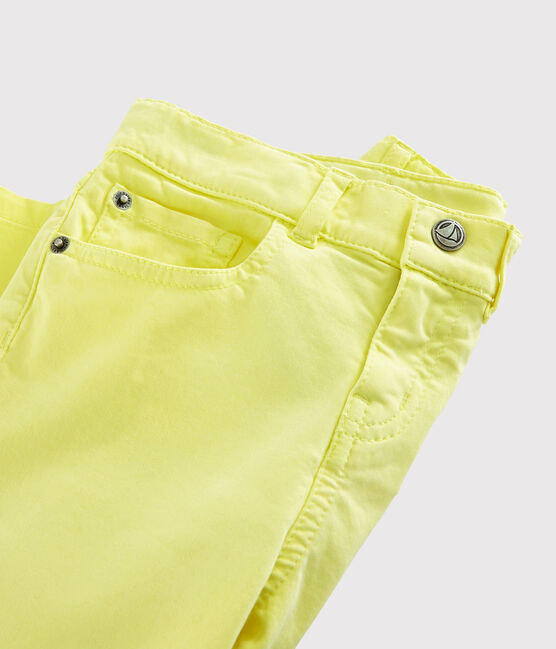 Pantalón de sarga de niño amarillo CITRONEL
