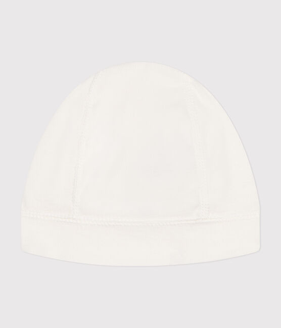 Gorro de punto para recién nacido blanco MARSHMALLOW