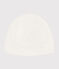 Gorro de punto para recién nacido blanco MARSHMALLOW