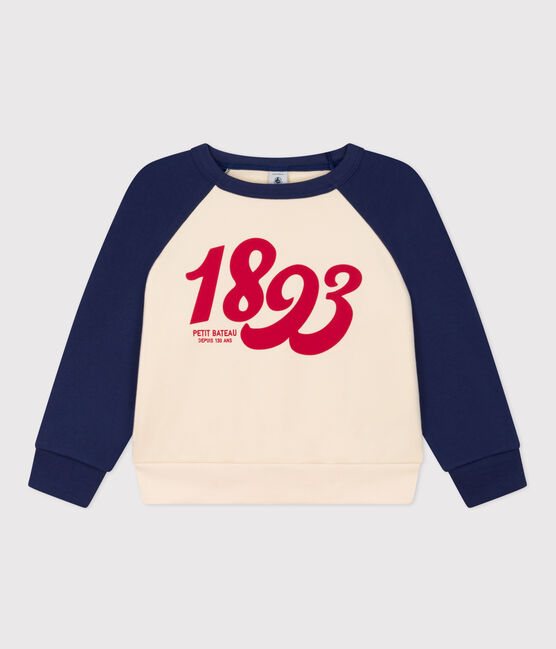 Sudadera de felpa para niño/niña azul CHALOUPE/blanco AVALANCHE