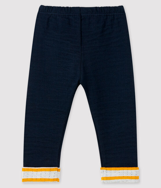 Pantalón de tejido túbico para bebé niño azul SMOKING